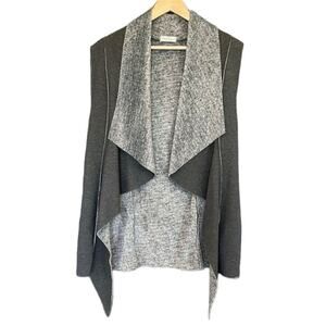 Vine Street - Grey Drape Front Handkerchief Women's Open Soft Vest